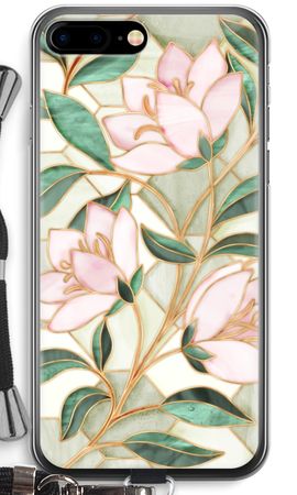 Orange stained glass flower