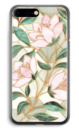 Orange stained glass flower