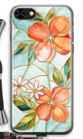 Orange stained glass flower