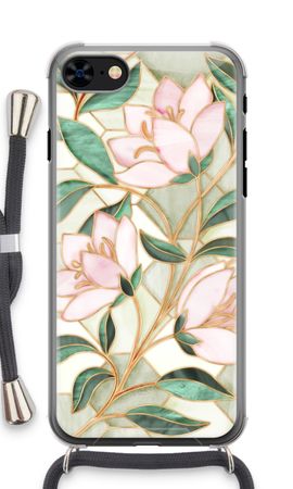 Orange stained glass flower