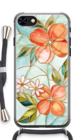 Orangefarbene Glasmalerei-Blume