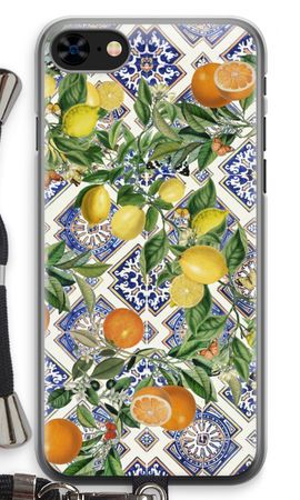 Blue tiles, lemons and oranges