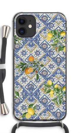 Blue tiles, lemons and oranges - small