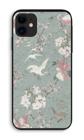 Japanese crane birds blossom