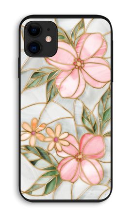 Orange stained glass flower