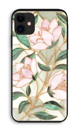 Orange stained glass flower