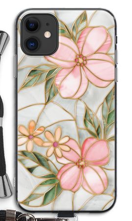 Orange stained glass flower