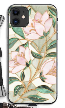 Orange stained glass flower