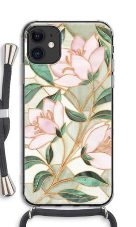 Orange stained glass flower