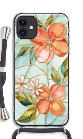 Orange stained glass flower