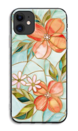 Orange stained glass flower