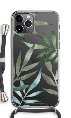 Tropical watercolor leaves