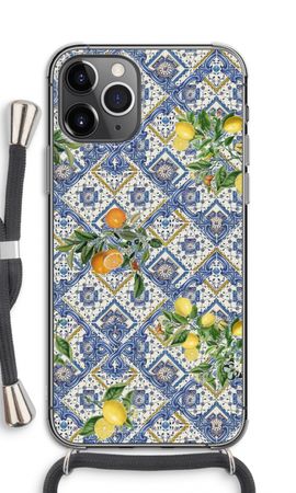 Blue tiles, lemons and oranges - small