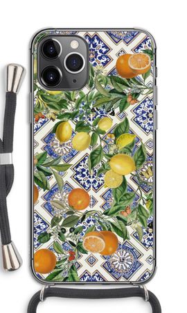 Blue tiles, lemons and oranges