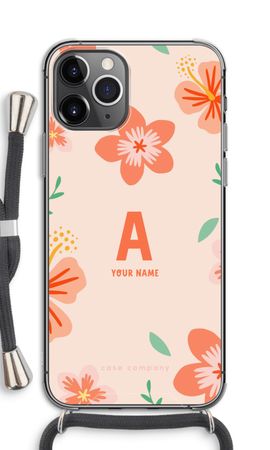 Tropical Pink Flowers Monogram