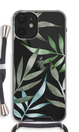 Tropical watercolor leaves