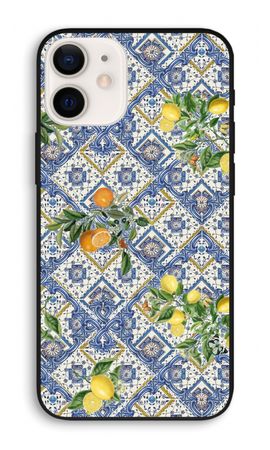 Blue tiles, lemons and oranges - small