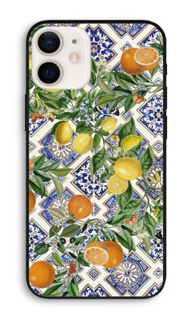 Blue tiles, lemons and oranges