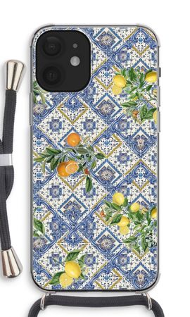 Blue tiles, lemons and oranges - small