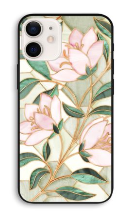 Orange stained glass flower