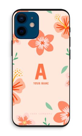 Tropical Pink Flowers Monogram