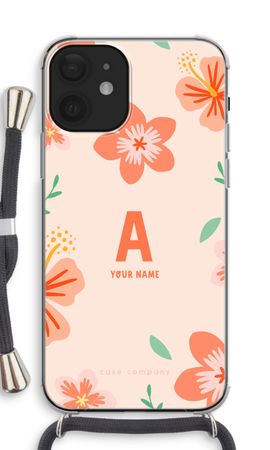 Tropical Pink Flowers Monogram