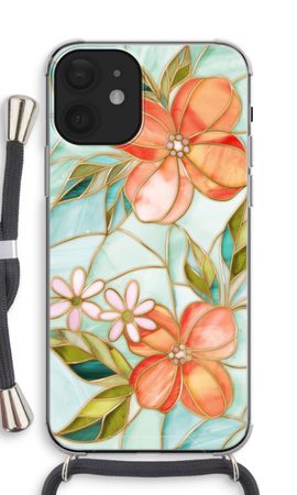 Orange stained glass flower