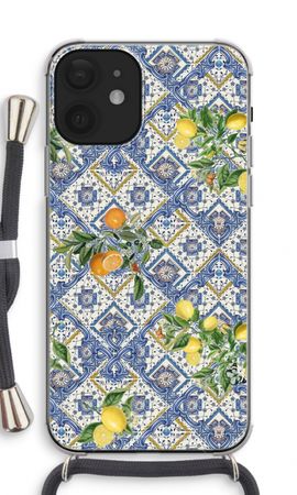 Blue tiles, lemons and oranges - small