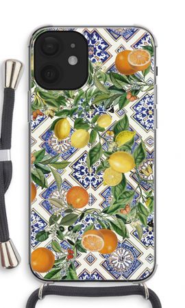 Blue tiles, lemons and oranges