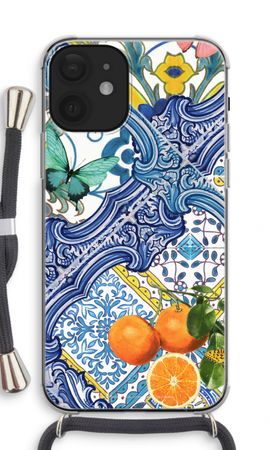 Blue tiles and oranges