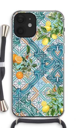 Blue tiles, lemons and oranges