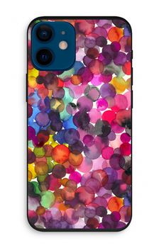 Overlappende waterverfstippen