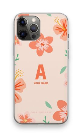 Tropical Pink Flowers Monogram