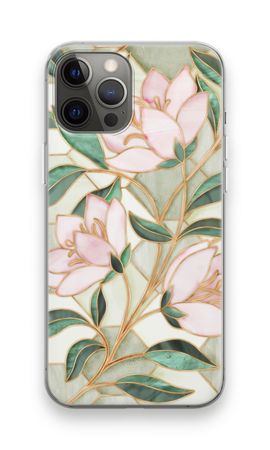 Orange stained glass flower