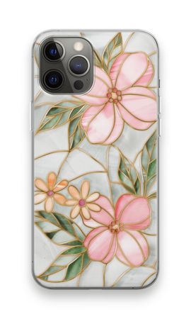 Orange stained glass flower