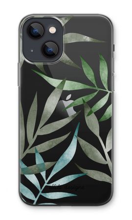 Tropical watercolor leaves