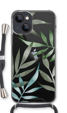 Tropical watercolor leaves