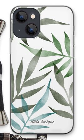 Tropical watercolor leaves