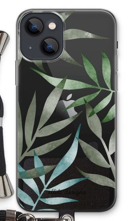 Tropical watercolor leaves