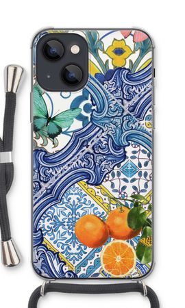 Blauwe tegels en sinaasappels