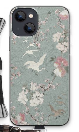 Japanese crane birds blossom