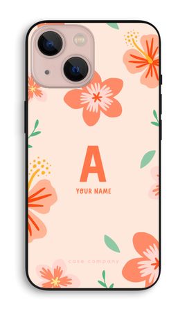 Tropical Pink Flowers Monogram