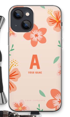 Tropical Pink Flowers Monogram