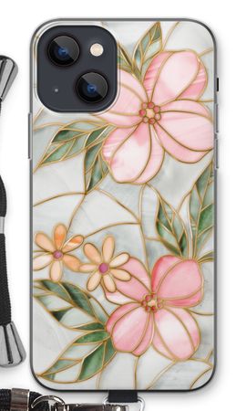 Orange stained glass flower