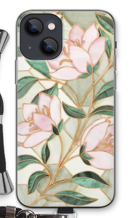 Orange stained glass flower