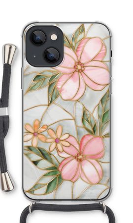 Orange stained glass flower