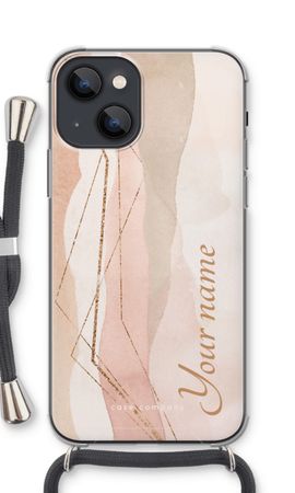 Gold Lines Namecase - Blush