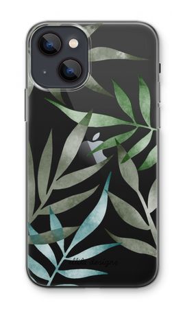 Tropical watercolor leaves