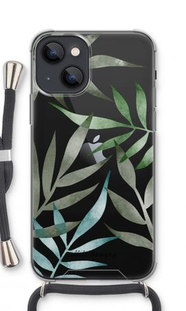 Tropical watercolor leaves