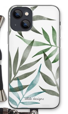 Tropical watercolor leaves